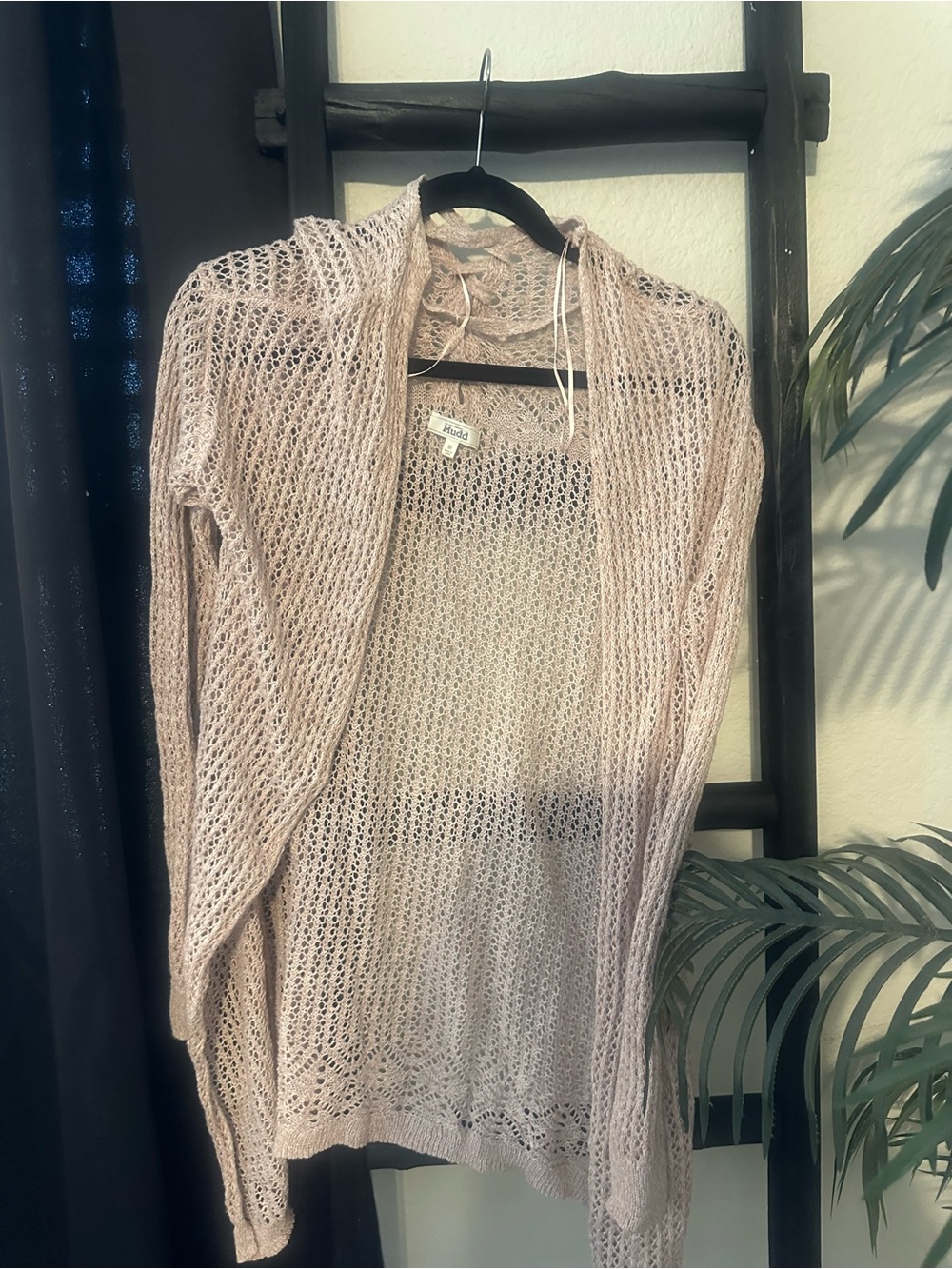 Mudd Blush Open-Knit Women's Cardigan